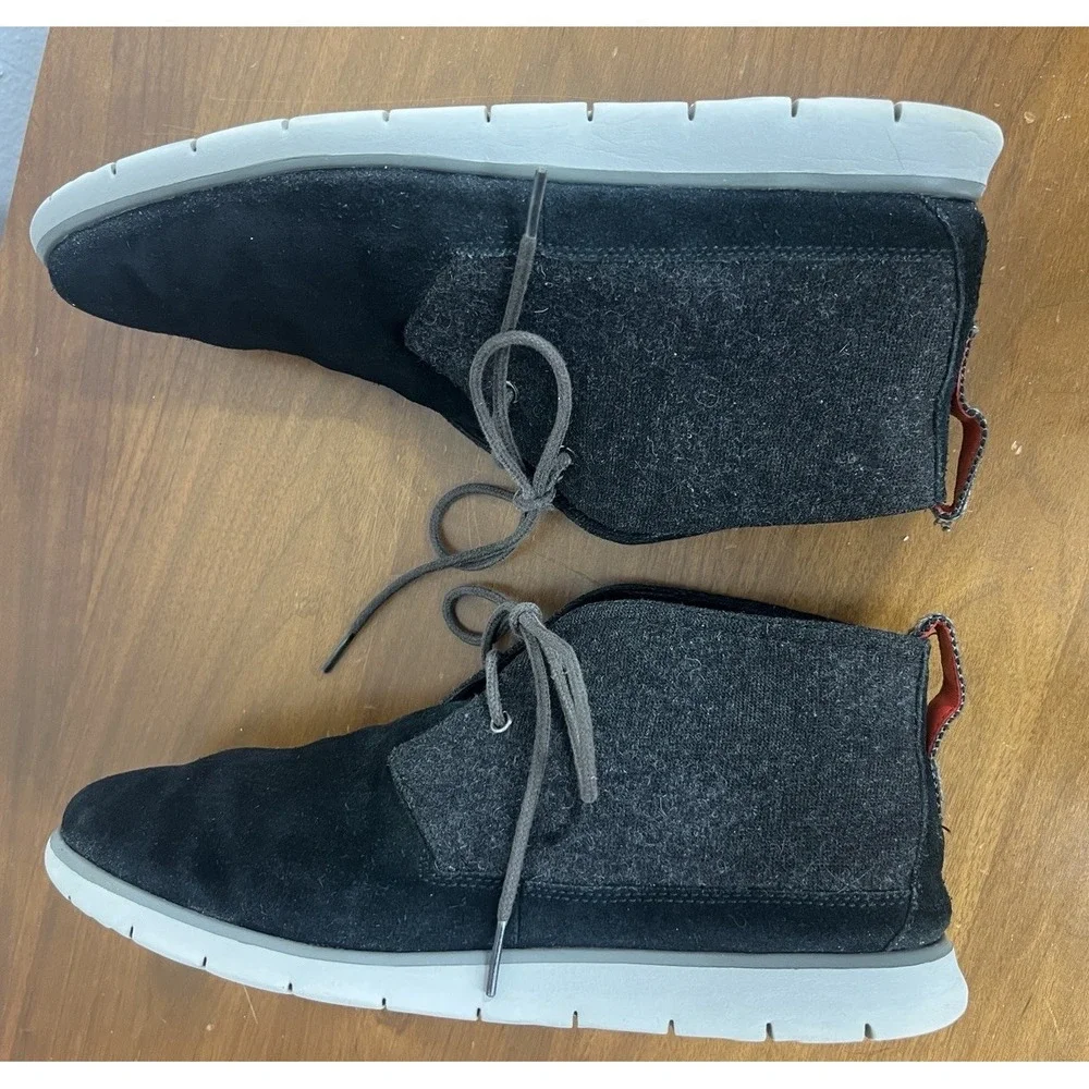 UGG Australia Boots 12 Black Freamon Chukka Suede‎ SN 1018442